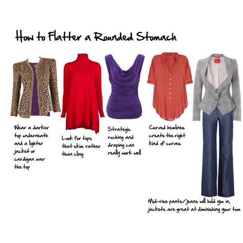 How to Flatter a Rounded Stomach