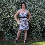 Lena of The Sewing Space in Urban Rose dress