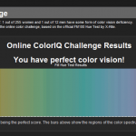 The results of my colour vision test