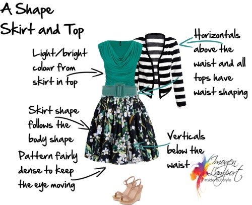 A shape skirt and top