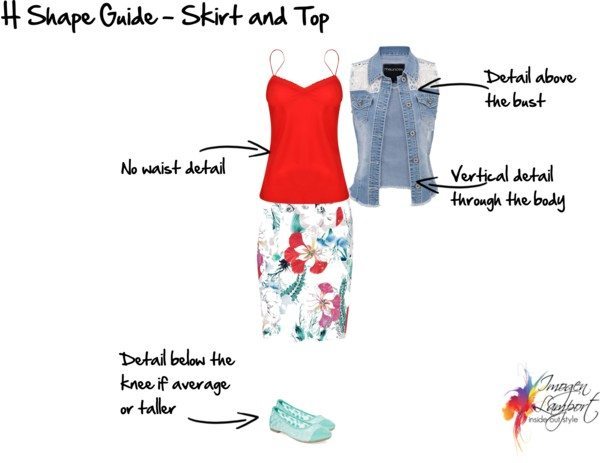 H Shape Guide skirt and top