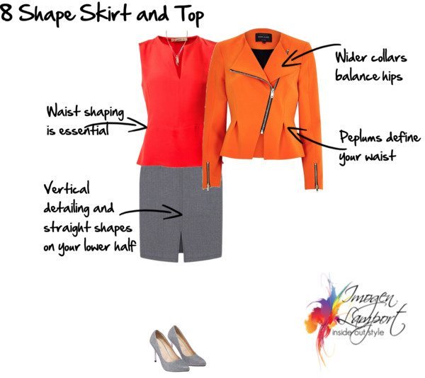 8 shape skirt and top