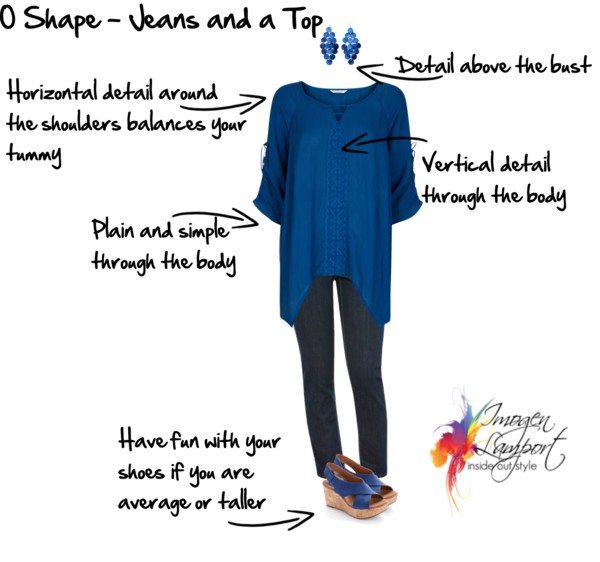 O shape jeans and a top