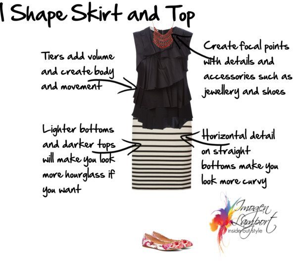 I shape skirt and top