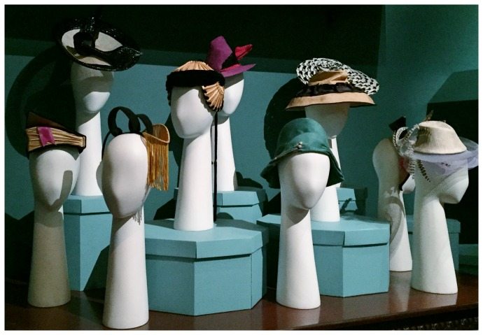 Hats from Australian designers in the 200 Years of Australian Fashion exhibition at NGV